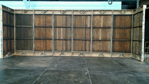 Wood Slat Privacy Wall