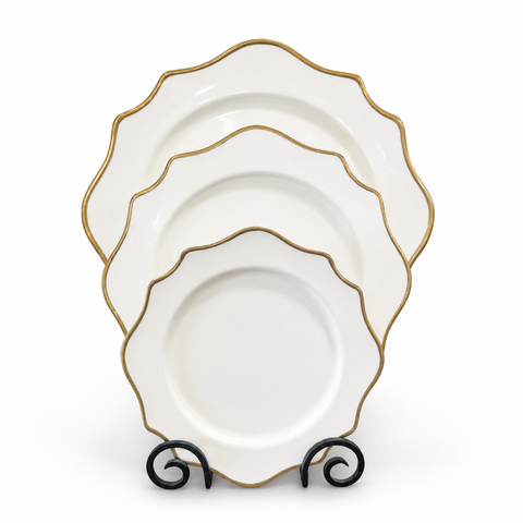 Charlotte Plate W/ Gold Rim