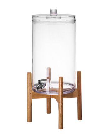 Wooden Stand, Beverage Dispenser (Plastic)