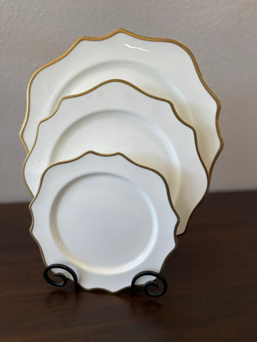 Charlotte Plate W/ Gold Rim
