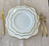 Charlotte Plate W/ Gold Rim