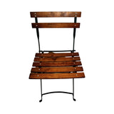 Rustic Wood & Steel Folding Chair