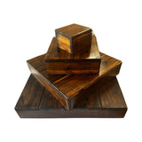 Rustic Wood 4 Piece Display Stand
