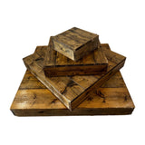 Rustic Wood XL 4 Piece Display Stand
