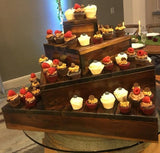 Rustic Wood 4 Piece Display Stand