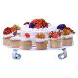 Scrolled Buffet Riser White or Bronze 20"