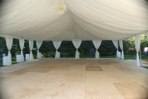 Party tent with clearance floor