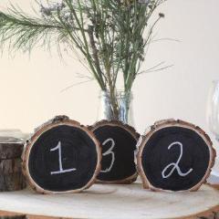 Table Marker Rustic Wood