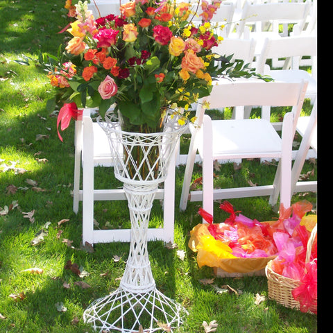 30" Wicker Plant Stand Set