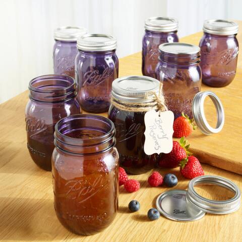 Purple Mason Jar No Handle (25 Per Rack)